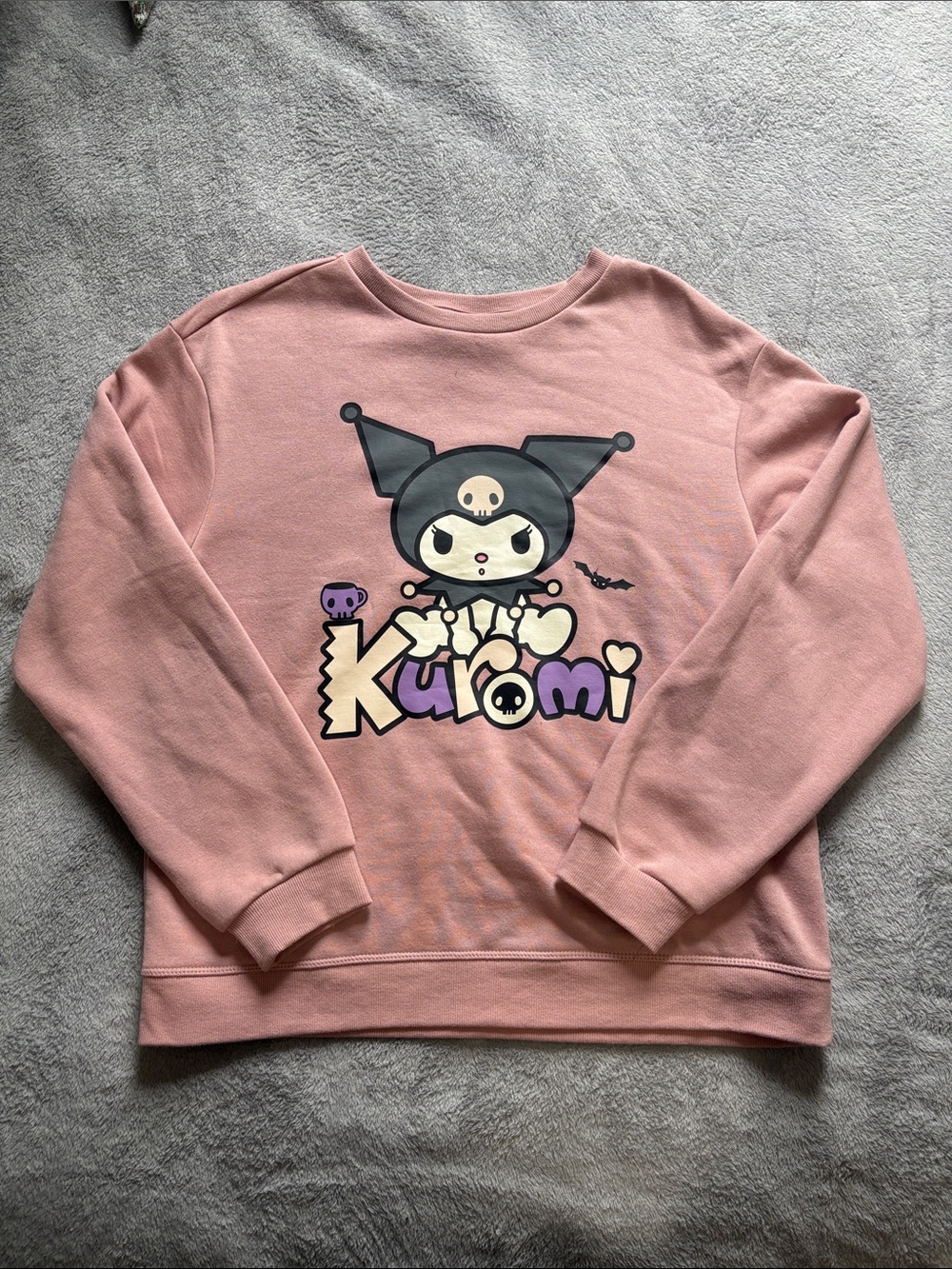 Kuromi Pink Kids Pullover Sweatshirt